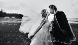 Couple on their wedding day