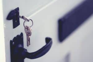 keys in the door