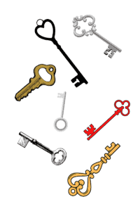 under lock and key