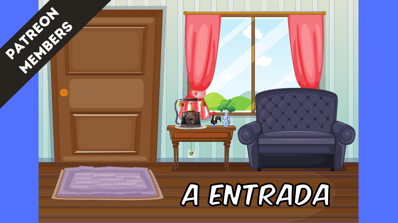 Doorway leading into a cosy entrance hall with a window and curtains.