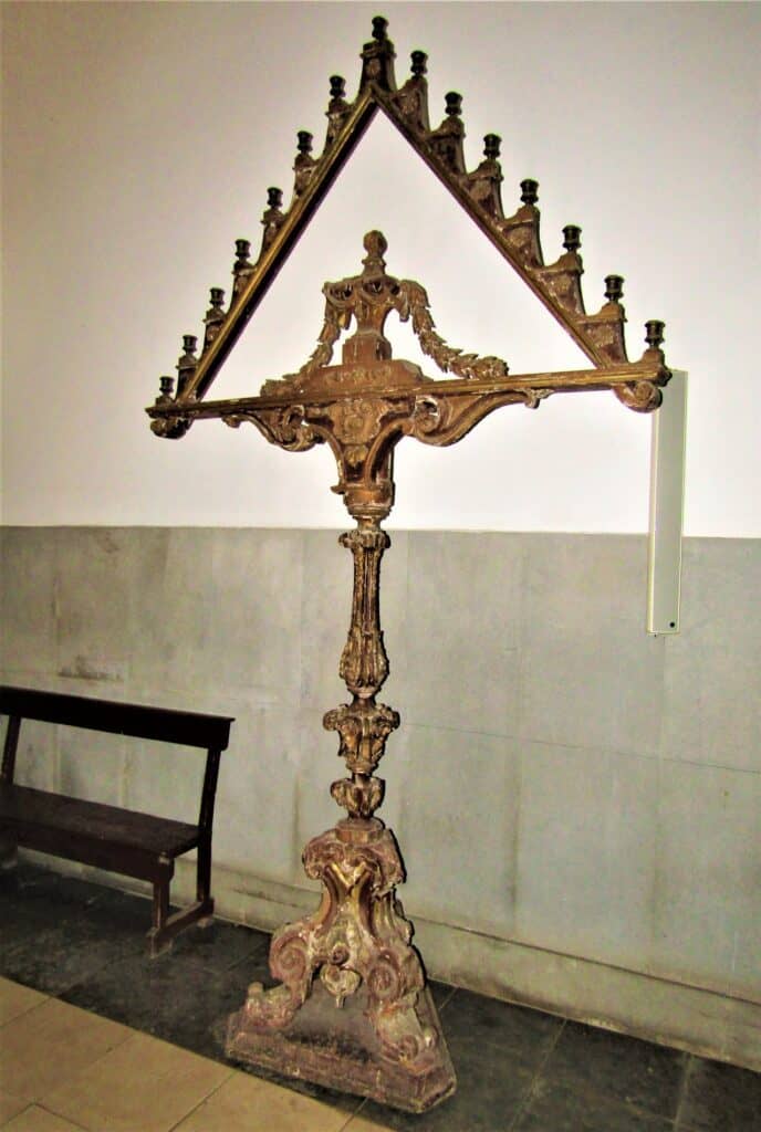 Tenebrae candelabrum used in the Office of Darkness during Holy Week