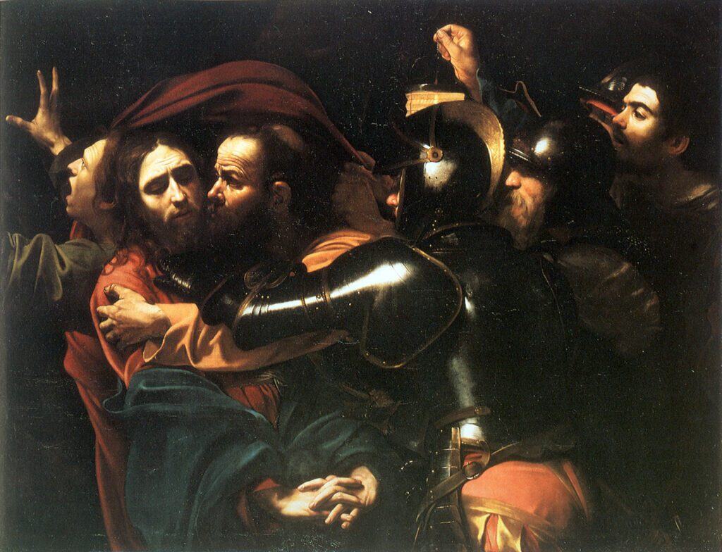 Biblical depiction of the arrest of Jesus in the Garden of Gethsemane