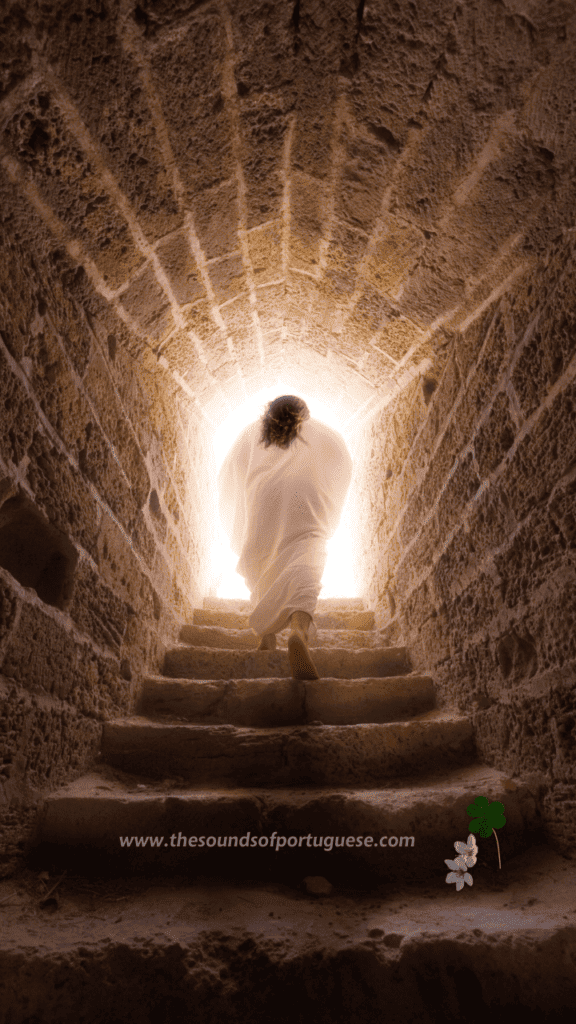 Resurrection scene with Christ emerging from the tomb