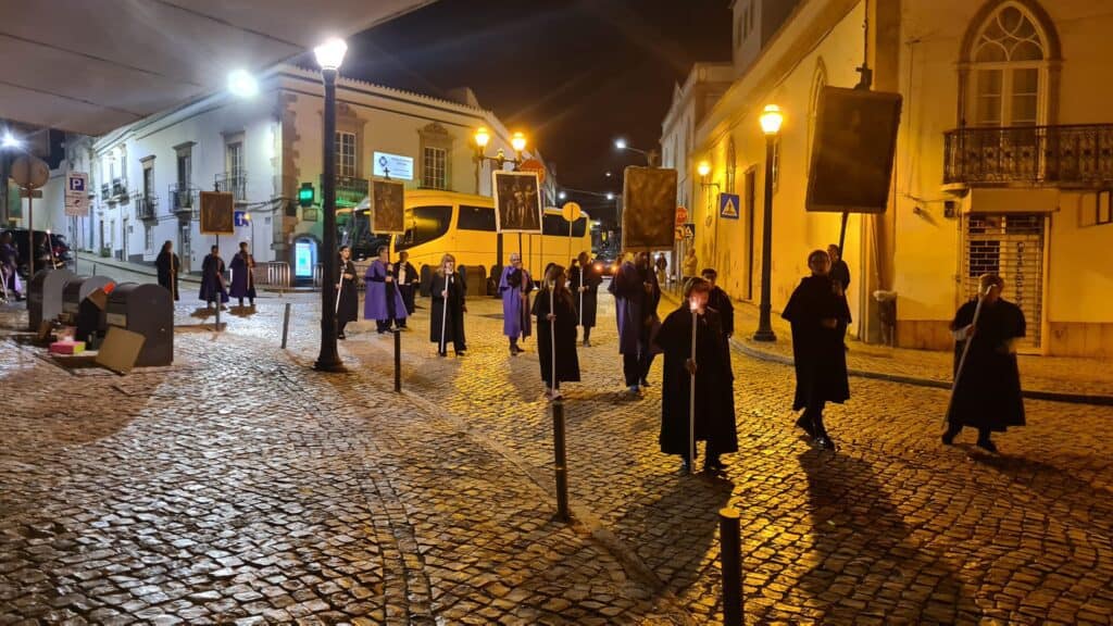 Good Friday procession during Semana Santa in Portugal