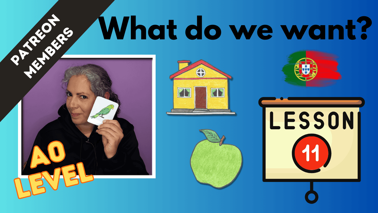 In this lesson, we're looking at how to say "want" in Portuguese. More specifically, "I want", "you want" and "he/she wants".
