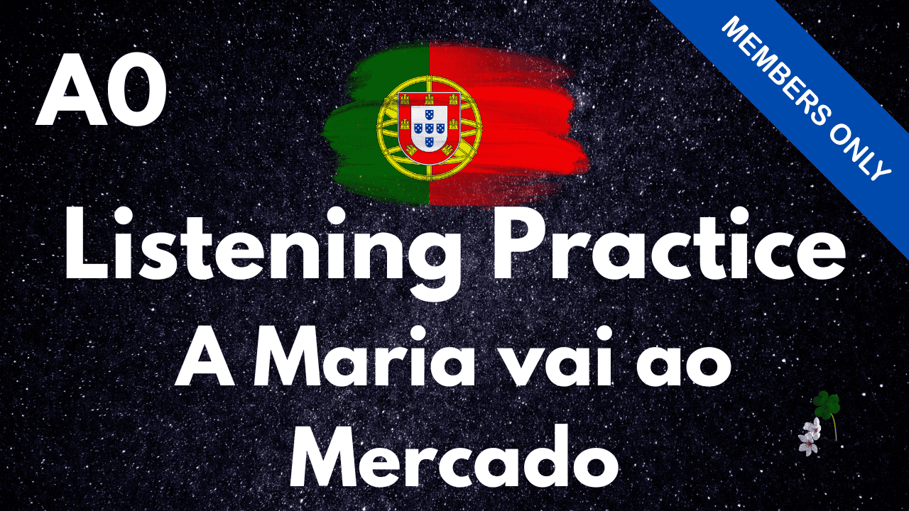 Portuguese train journey listening practice for language learners.
