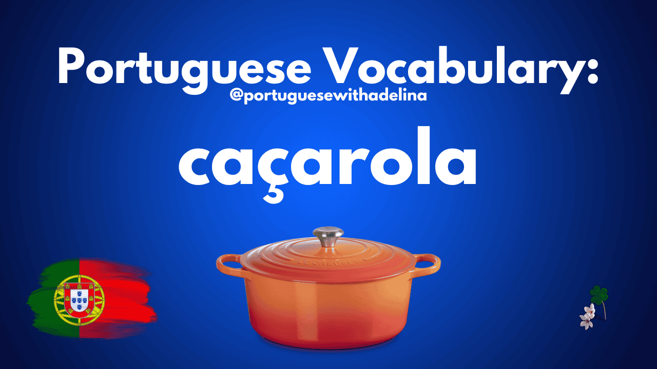 Comparison of a casserole and a caçarola, showing the difference in shape and use in Portuguese cooking