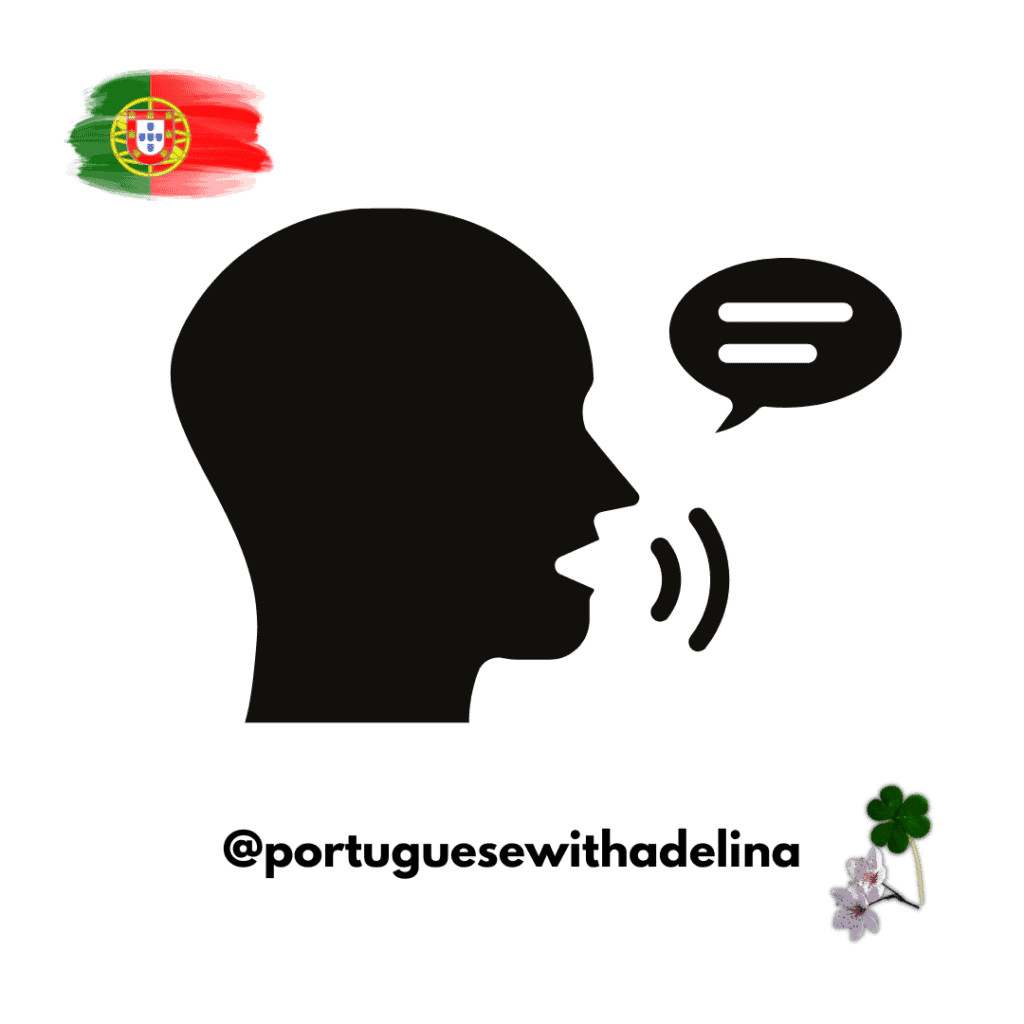 Icon representing speaking and learning Portuguese language skills.