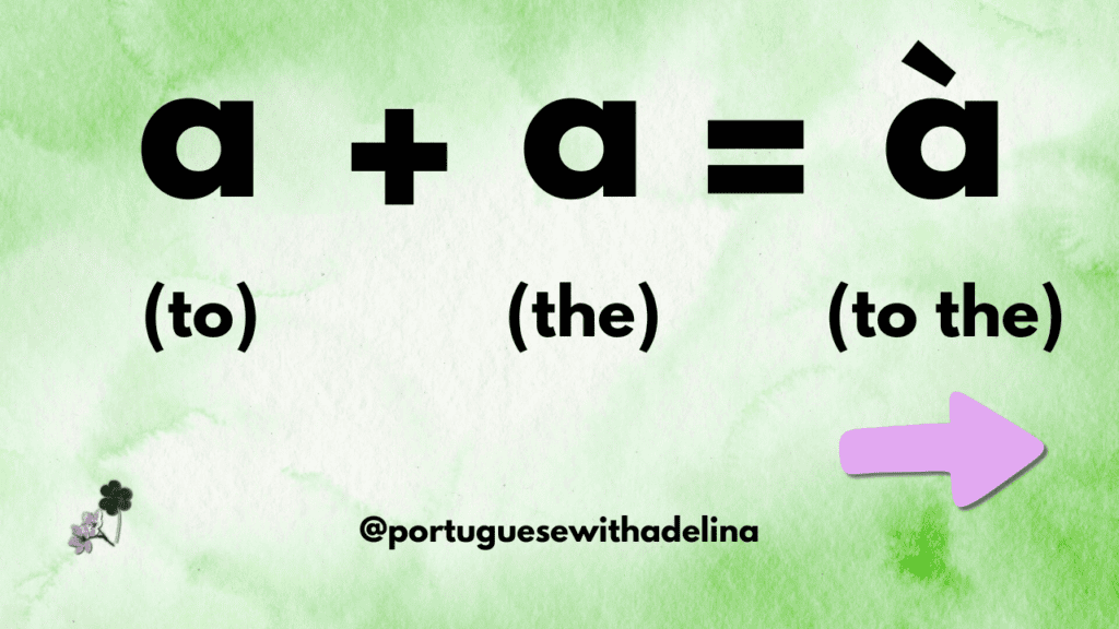 Explanation of using AO and À in European Portuguese grammar.