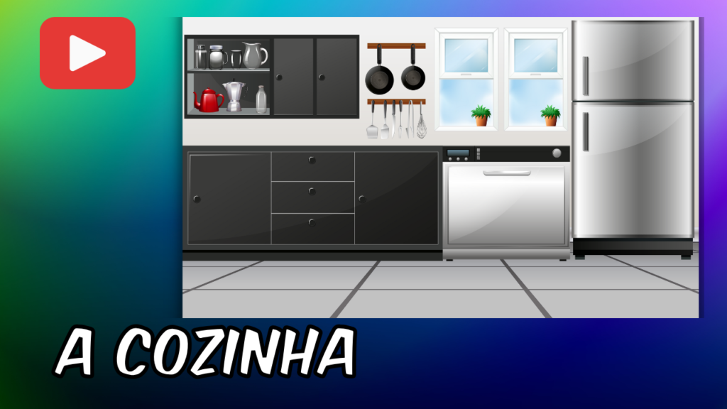 Kitchen in Portuguese – A2 Listening Practice | Picture Description