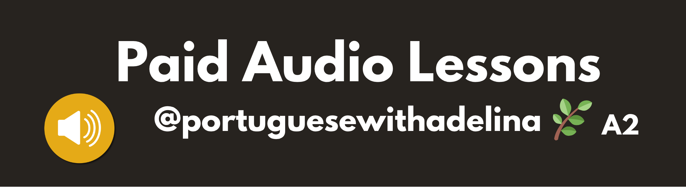 Paid Portuguese audio lessons by Adelina for learning Portuguese language skills.